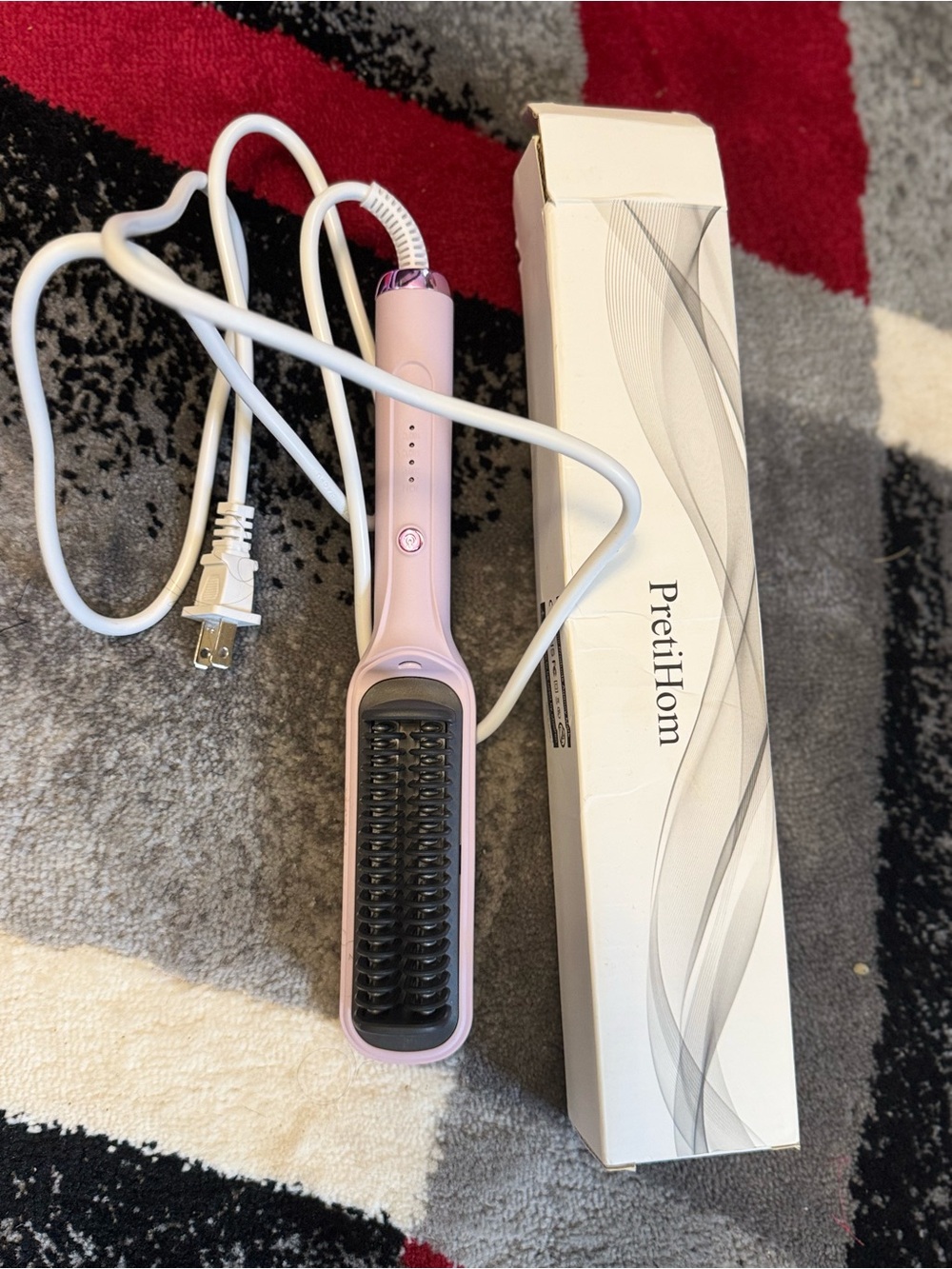 Pink Hair Straightening Brush